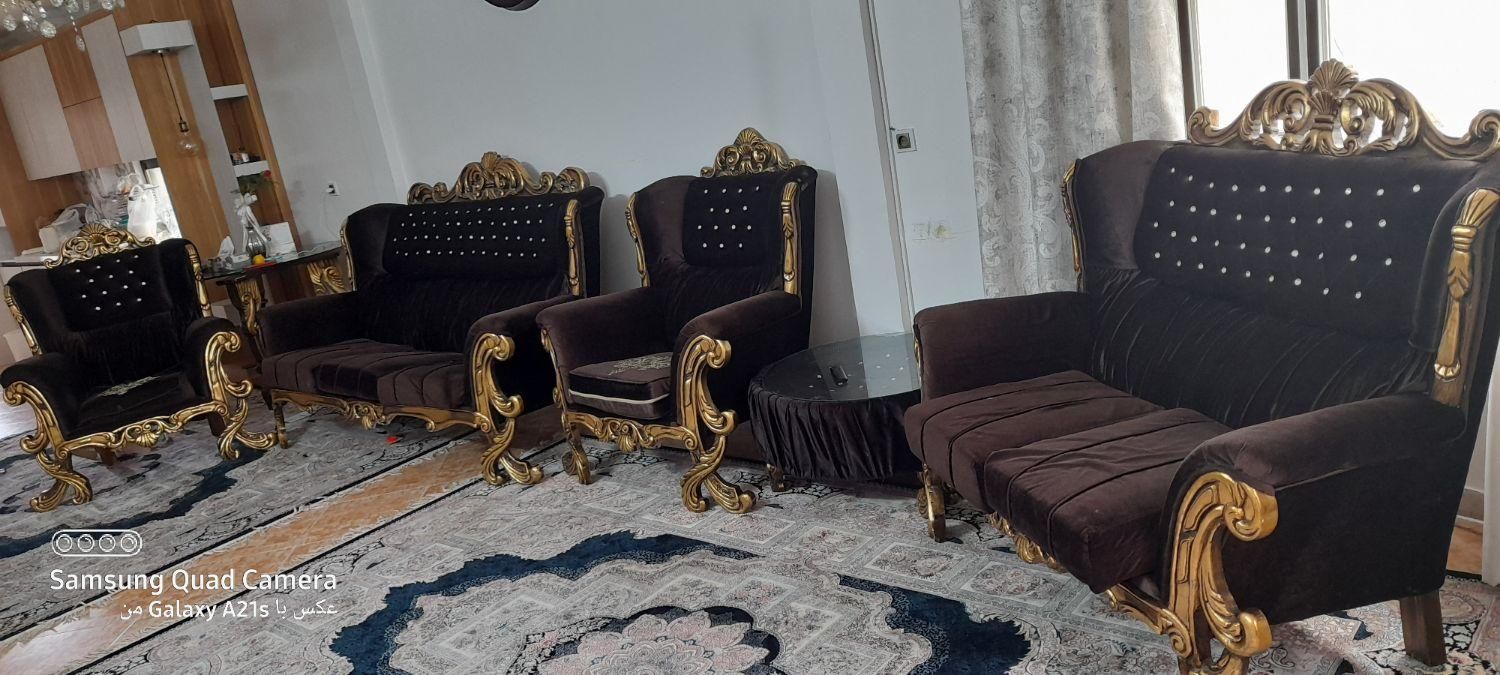 مبل سلطنتی چوبی|مبلمان خانگی و میز عسلی|آمل, |دیوار