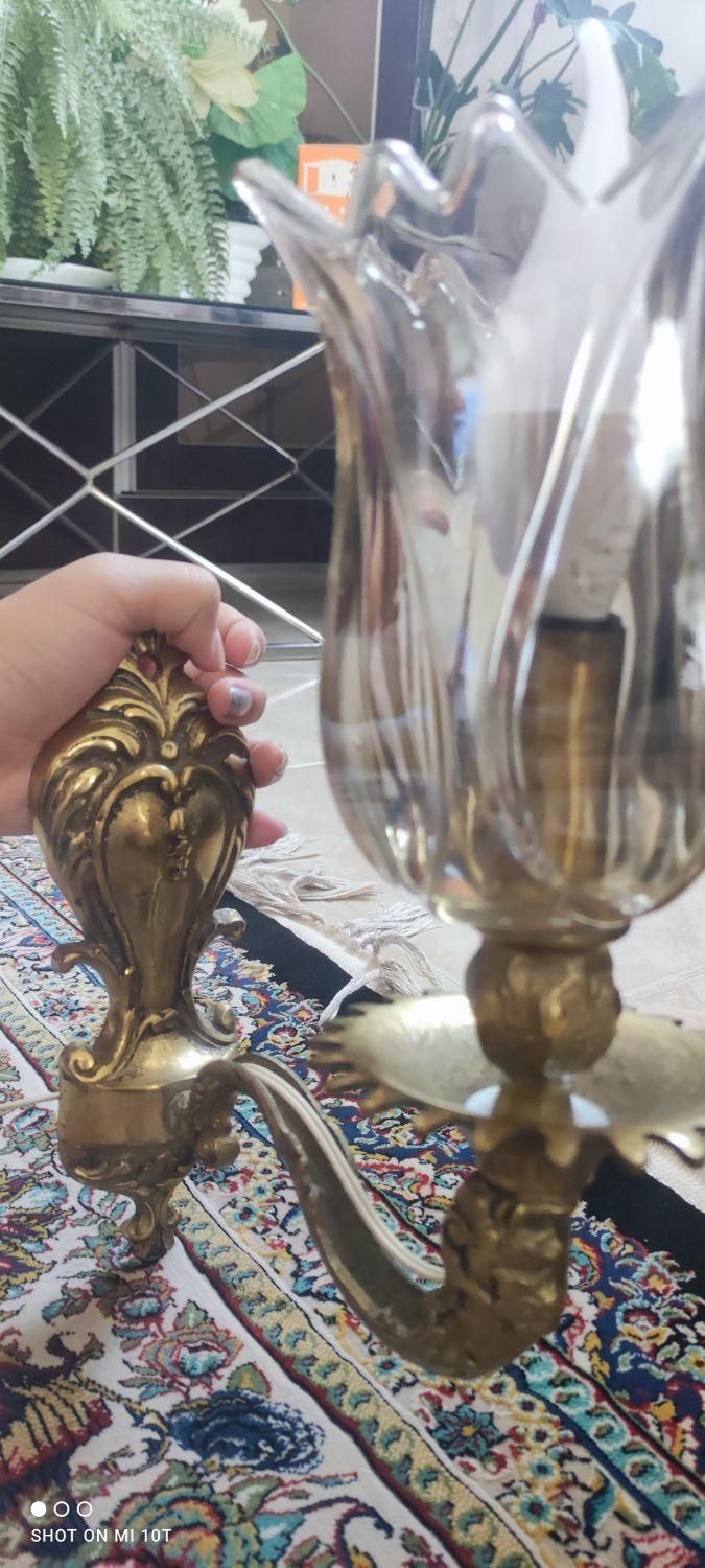دیوارکوب برنجی|لوستر و چراغ آویز|رباط‌کریم, |دیوار