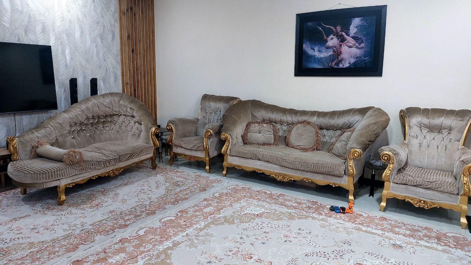 مبلمان هشت نفره به همراه غذا خوری چهار نفره|مبلمان خانگی و میز عسلی|تهران, سرآسیاب مهرآباد|دیوار