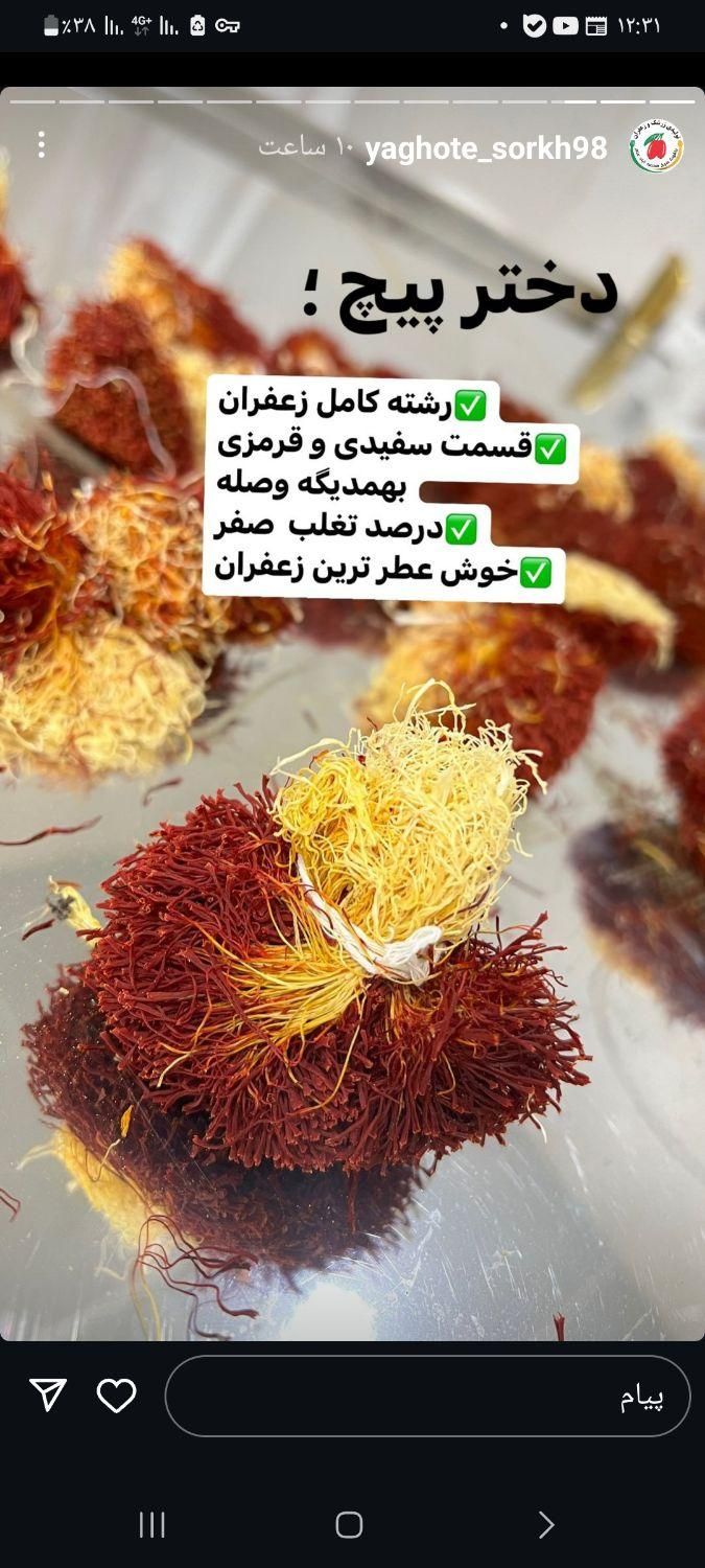 زعفران قائنات هم دختر پیچ هم سرگل|خوردنی و آشامیدنی|تهران, امامت|دیوار