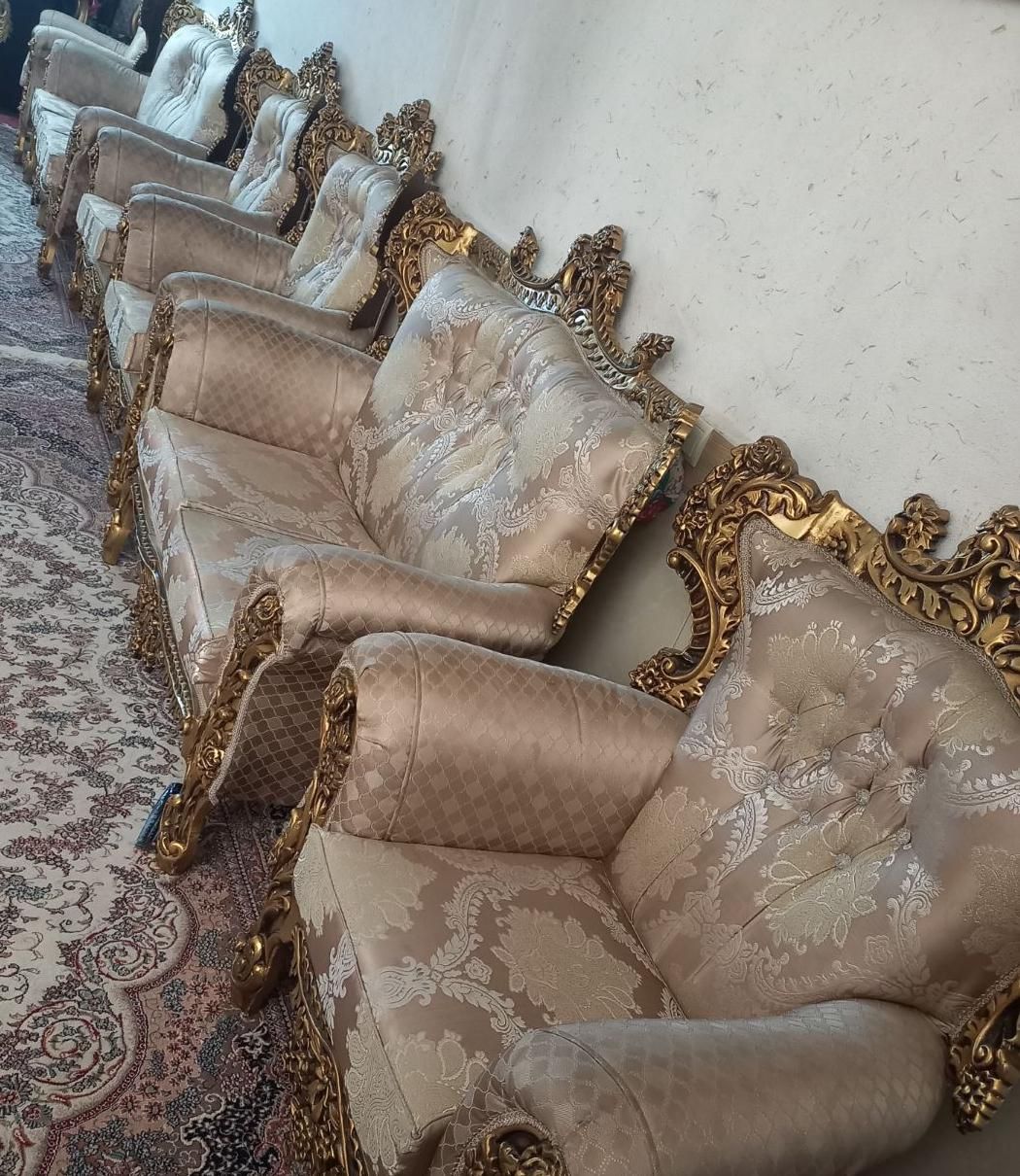 مبل ۹ نفره استیل طرح کلاسیک|مبلمان خانگی و میز عسلی|تهران, عبدالله‌آباد|دیوار