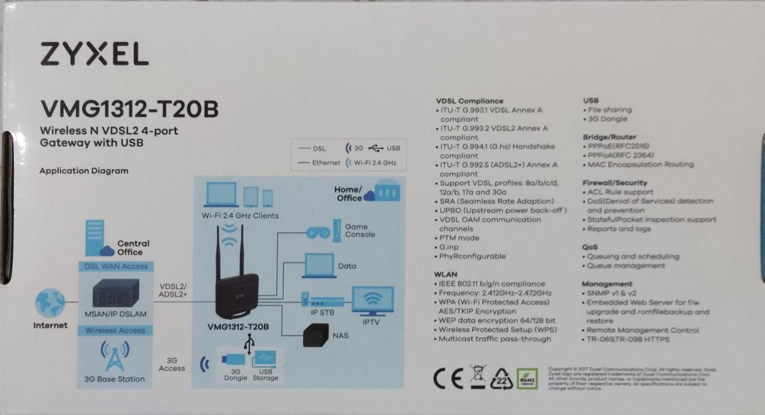 مودم ZYXEL VMG1312-T20B VDSL/ADSL|مودم و تجهیزات شبکه|تهران, نارمک|دیوار