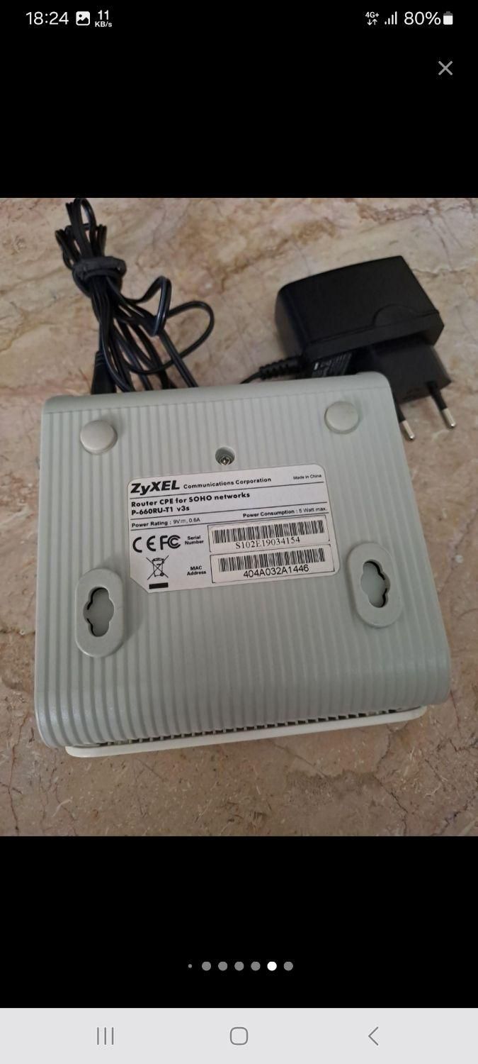 مودم Adsl و اکسز پوینت دو آنتن Zyxel در حد نو|مودم و تجهیزات شبکه|تهران, شاهین|دیوار