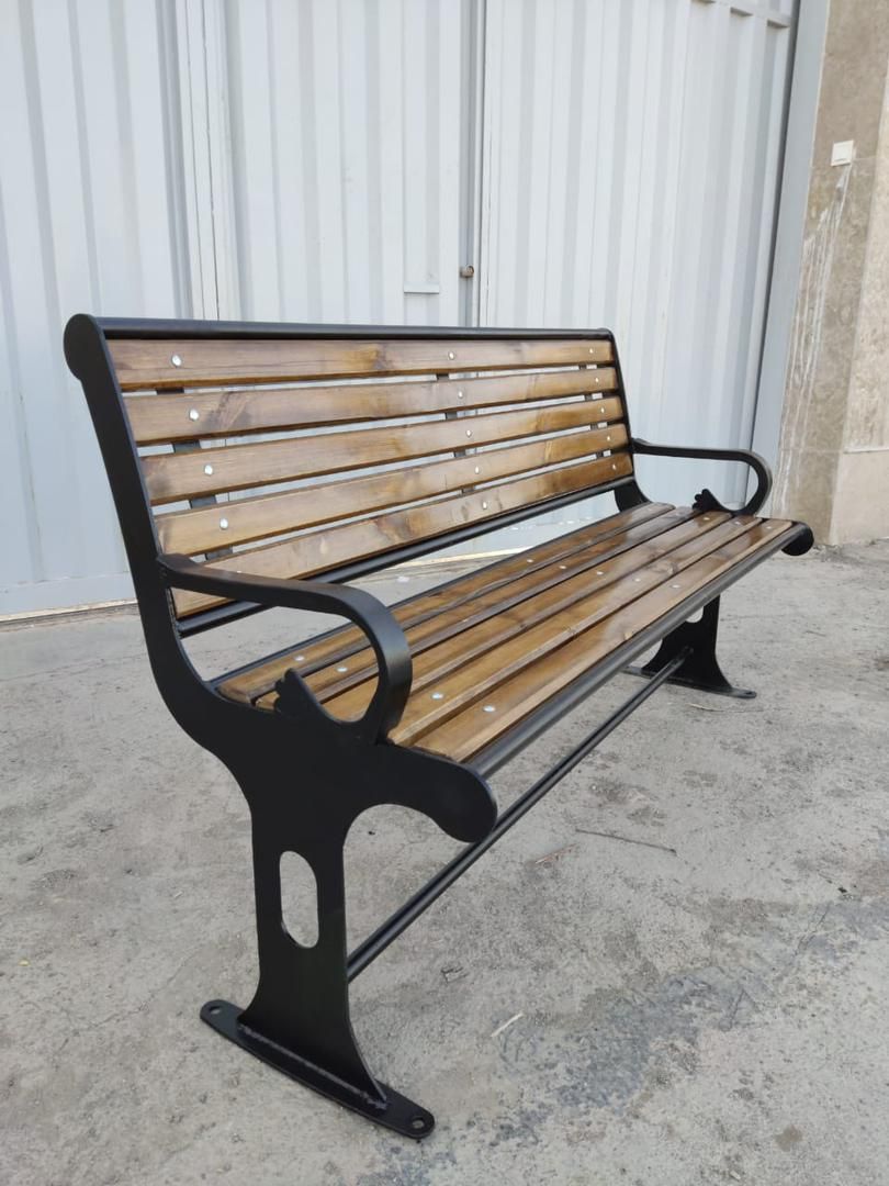 نیمکت و سطل زباله پارکی فولادی گالوانیزه چوبی TS80|صندلی و نیمکت|تهران, مرزداران|دیوار