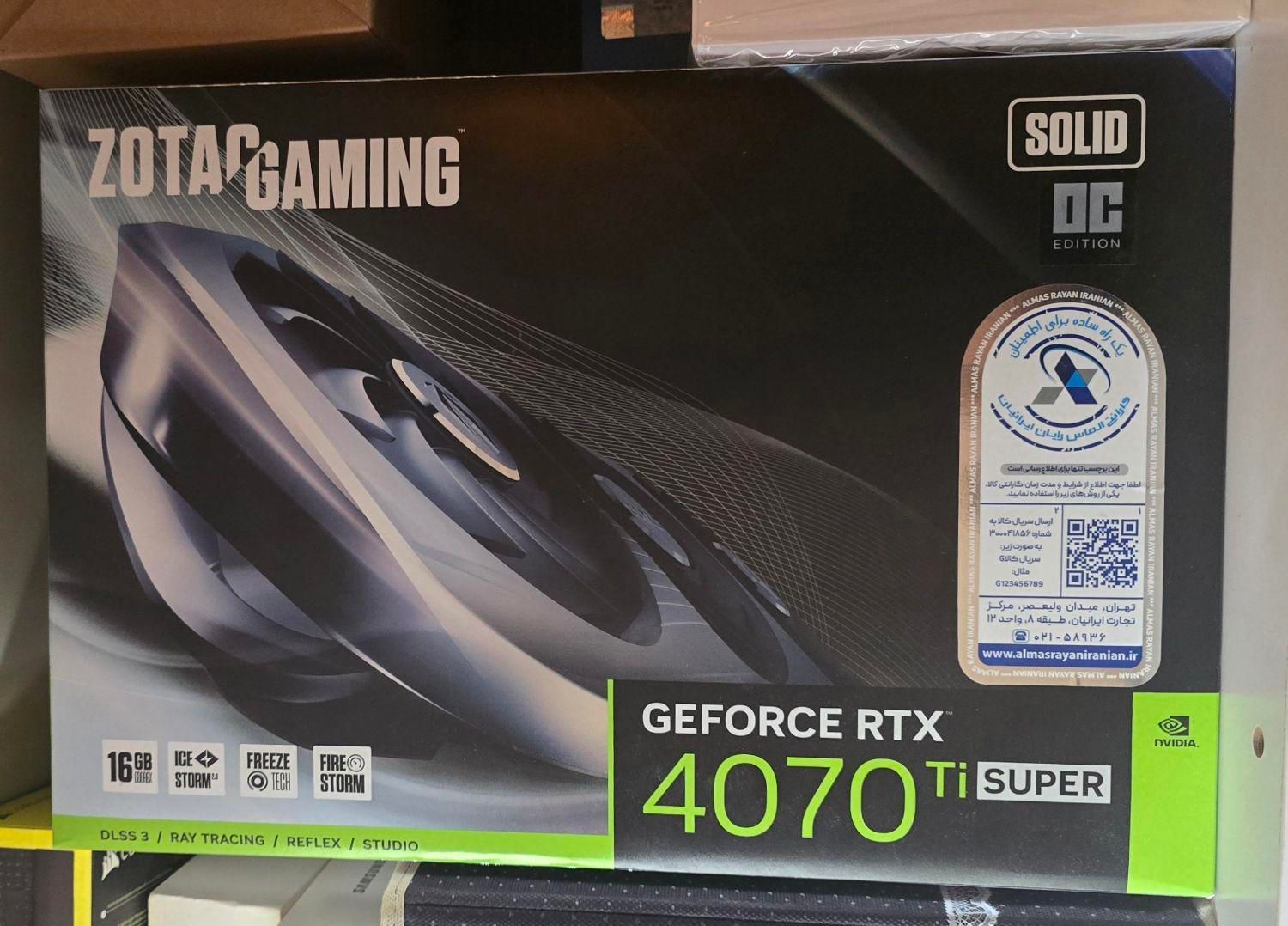 rtx 4070ti super 16gb zotac solid oc|قطعات و لوازم جانبی رایانه|تهران, شهران شمالی|دیوار
