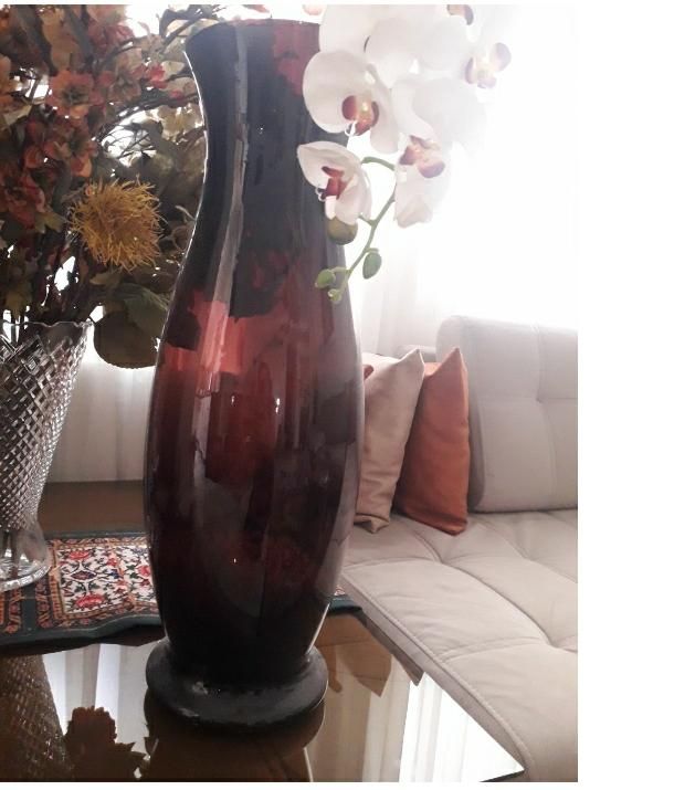 گلدان شیشه ای بنفش مشکی ۶۰ سانت|صنایع دستی و سایر لوازم تزئینی|تهران, سازمان برنامه|دیوار