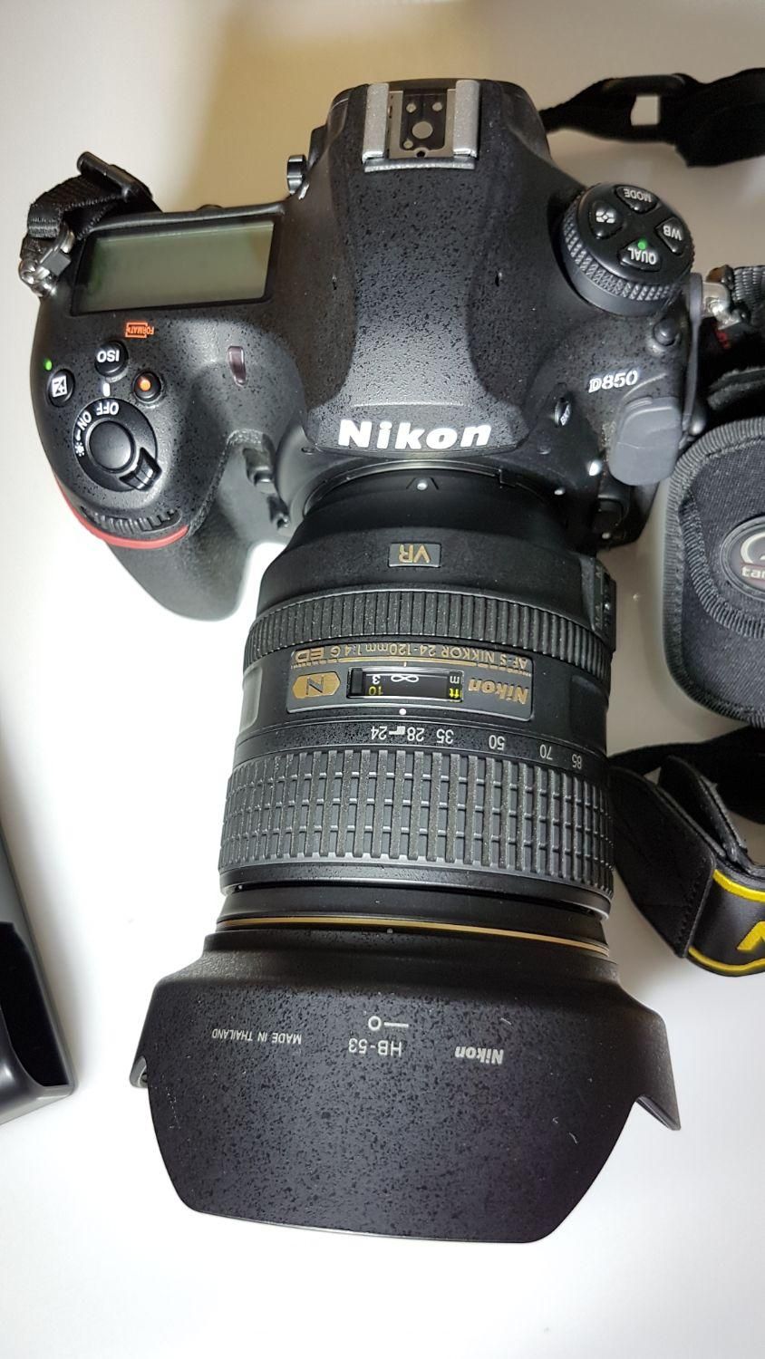 دوربین عکاسی نیکون Nikon D850 با لنز 120-24|دوربین عکاسی و فیلم‌برداری|تهران, اکباتان|دیوار