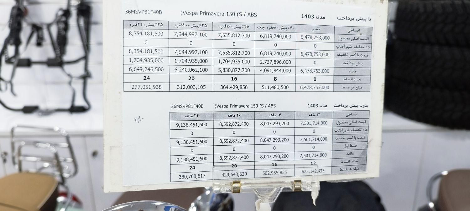 وسپا پریماورا اس صفر|موتورسیکلت|تهران, فرمانیه|دیوار