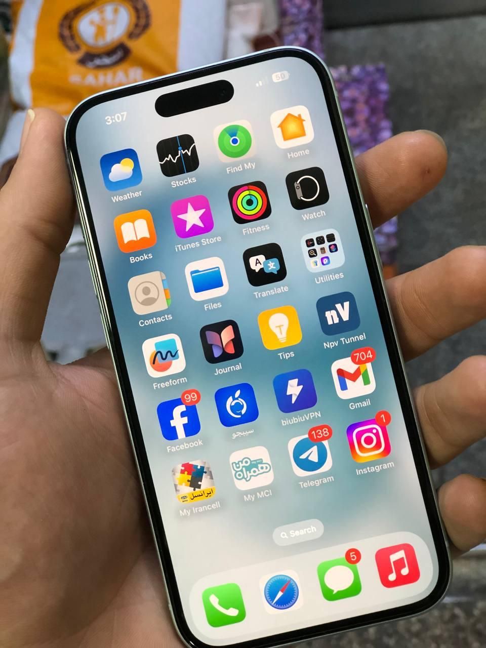 اپل iPhone 15 با حافظهٔ ۱۲۸ گیگابایت|موبایل|تهران, قزل قلعه|دیوار