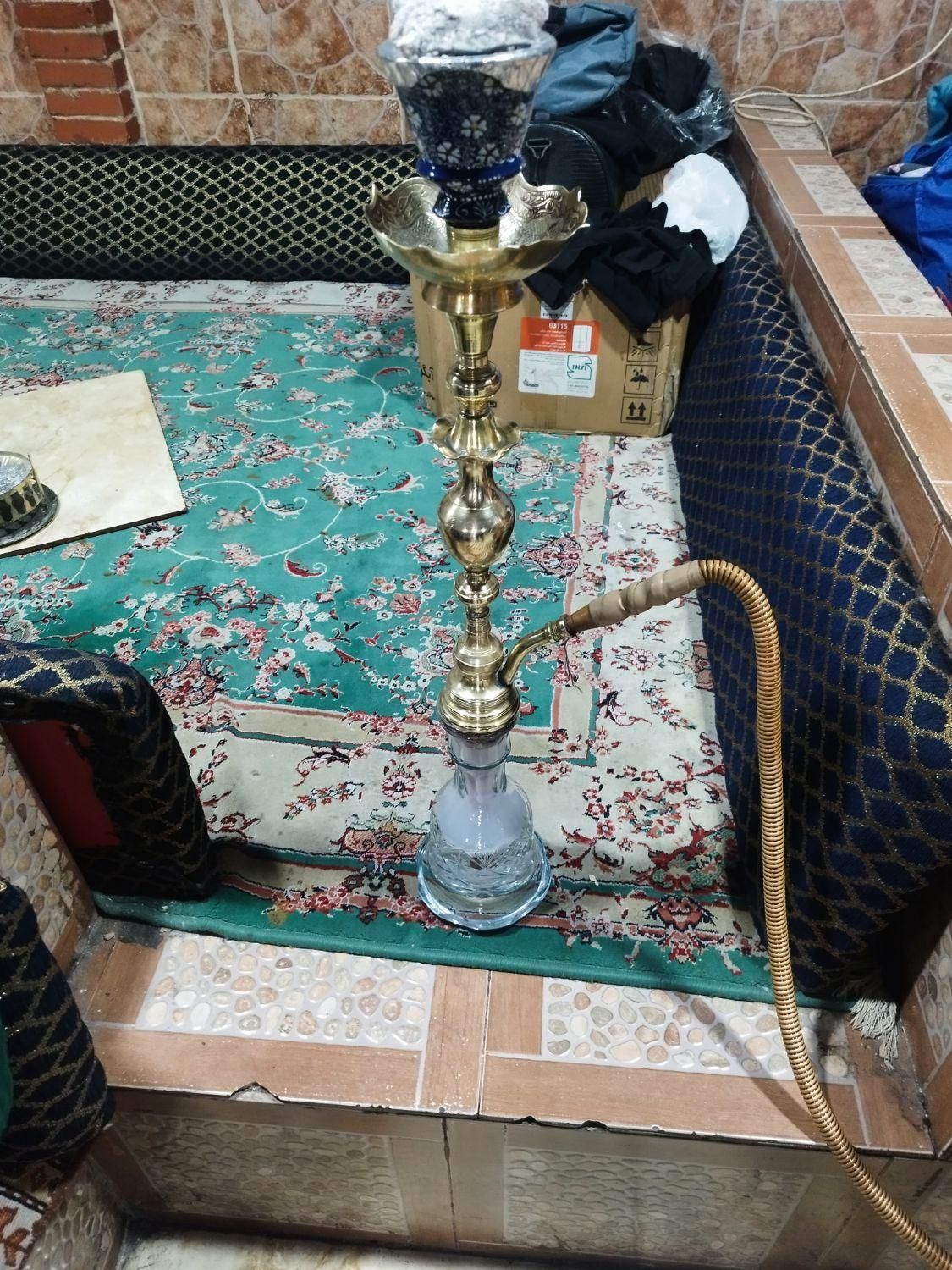 قلیان برنجی قدیمی هشت ساله دوسیب|کلکسیون و سرگرمی|تهران, زمزم|دیوار