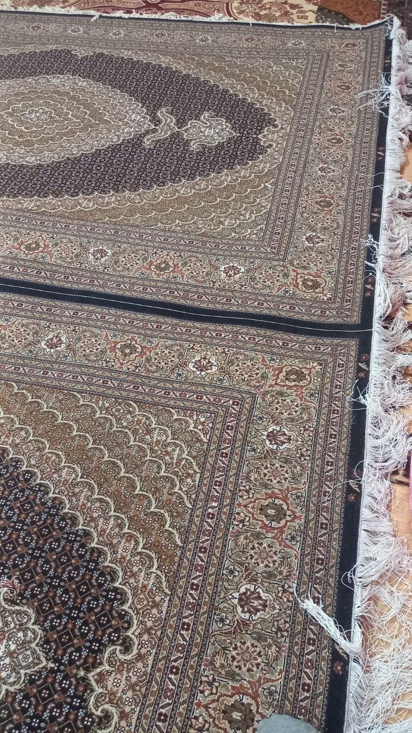 فرش دستبافت ماهی خوی جفت ۶متری سرمه ای|فرش|تبریز, |دیوار
