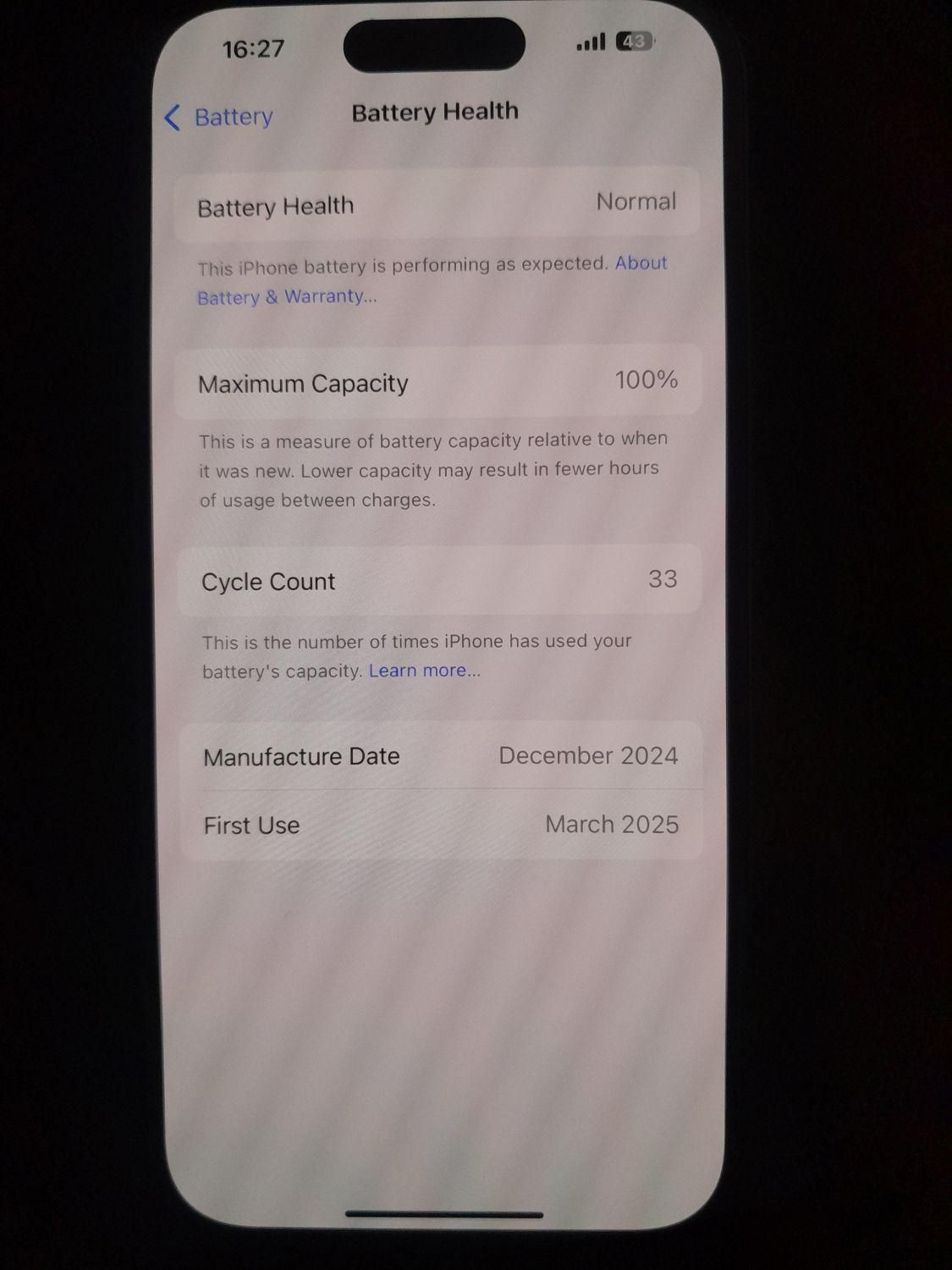 اپل iPhone 16 با حافظهٔ ۱۲۸ گیگابایت|موبایل|تهران, لویزان|دیوار