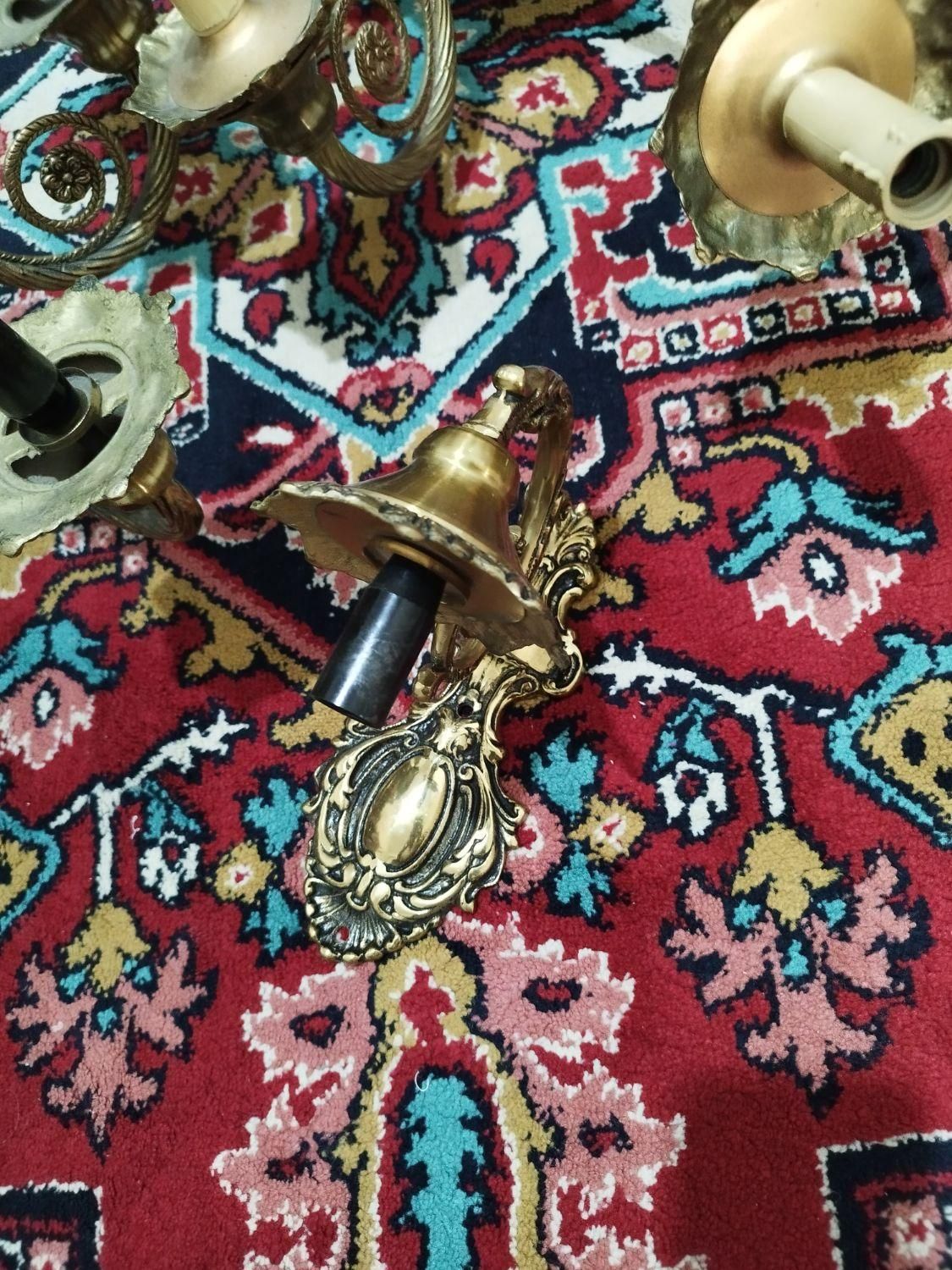 ۳ عدد لوستر برنزی ۶ و ۵ و ۳ شاخه سالم|لوستر و چراغ آویز|تهران, شمس‌آباد|دیوار