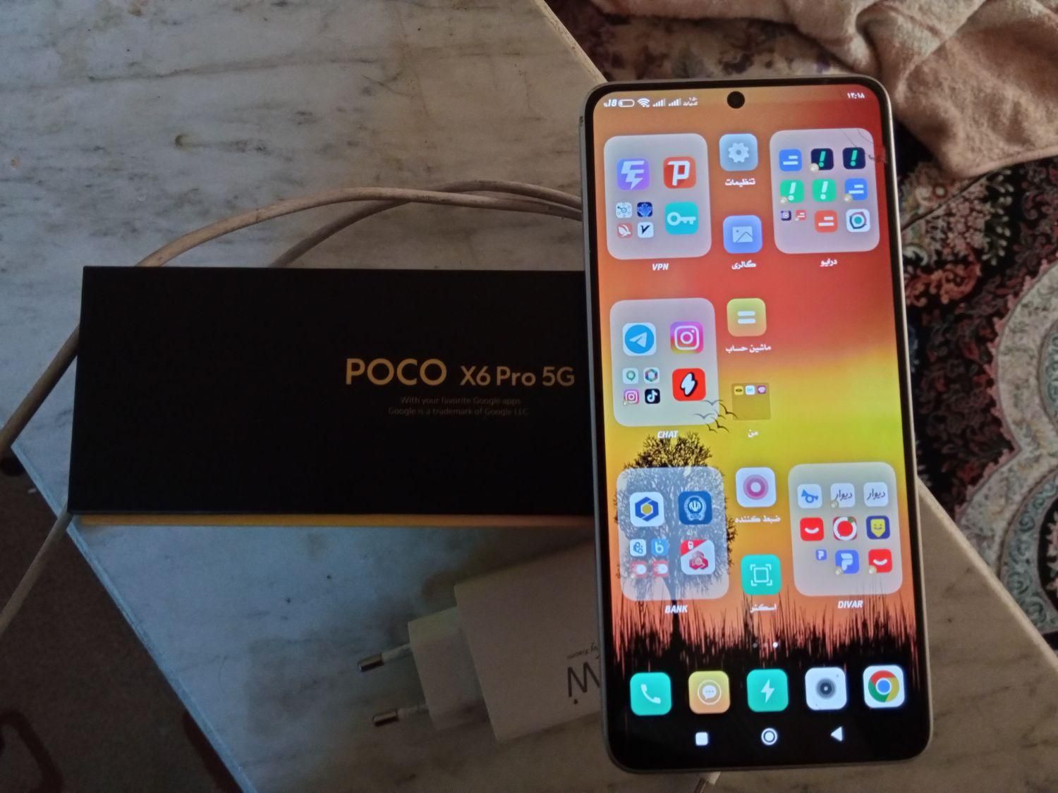 شیائومی Poco X6 Pro ۵۱۲ تمیز ۶ ماه کار با گارانتی|موبایل|تهران, دولتخواه|دیوار