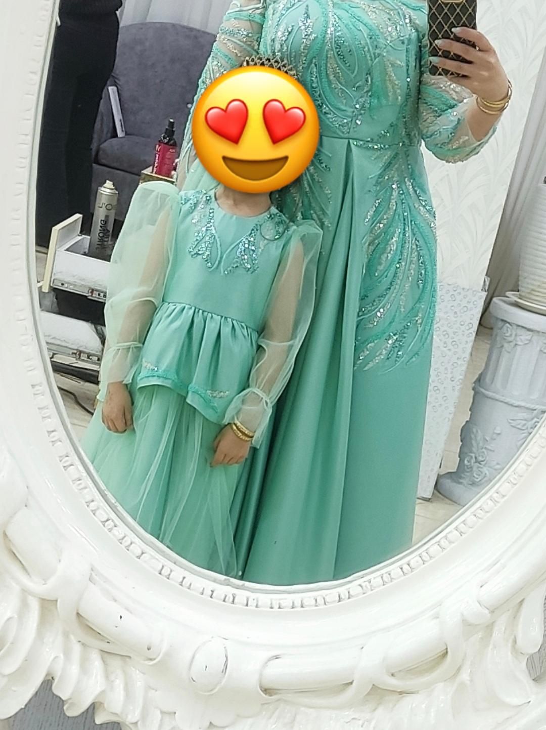 لباس مزون دوز ست مادر دختر. سنگ و ساتن آمریکایی|لباس|رشت, نامجو|دیوار