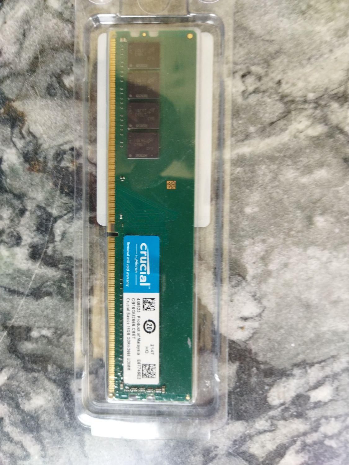 رم 16 گیگ کروشیال DDR4 باس 2666|قطعات و لوازم جانبی رایانه|قم, هنرستان|دیوار