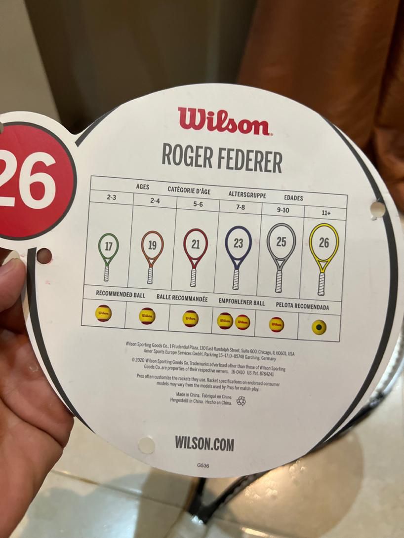راکت تنیس Wilson سایز ۲۶ Junior همراه با گریپ|ورزش‌های توپی|تهران, قیطریه|دیوار