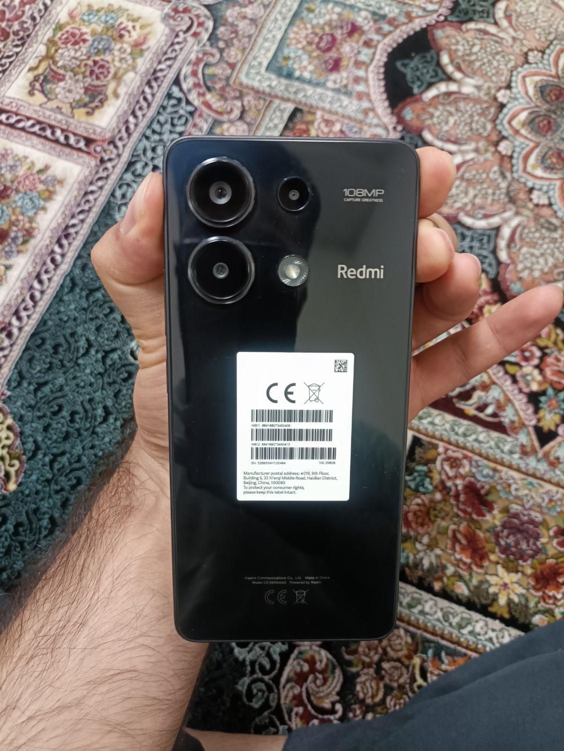 شیائومی Redmi Note 13 با حافظهٔ ۲۵۶ گیگابایت|موبایل|تهران, ونک|دیوار