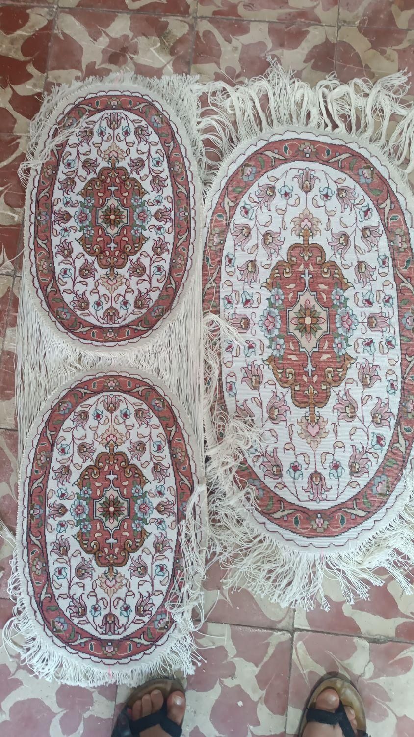 فرش رومیزی ست کف ابریشم|فرش|ارومیه, |دیوار