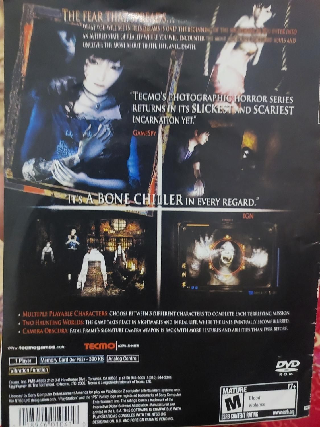 بازی Fatal Frame III نسخه کمیاب NTSC/UC + کلکسیونی|کنسول، بازی ویدئویی و آنلاین|اردبیل, |دیوار