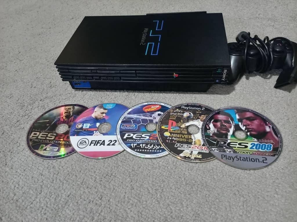 PS2 fat سری ۳۹۰۰۴ عالی تک دسته همراه با ۵ دیسک ft|کنسول، بازی ویدئویی و آنلاین|تهران, طوس|دیوار