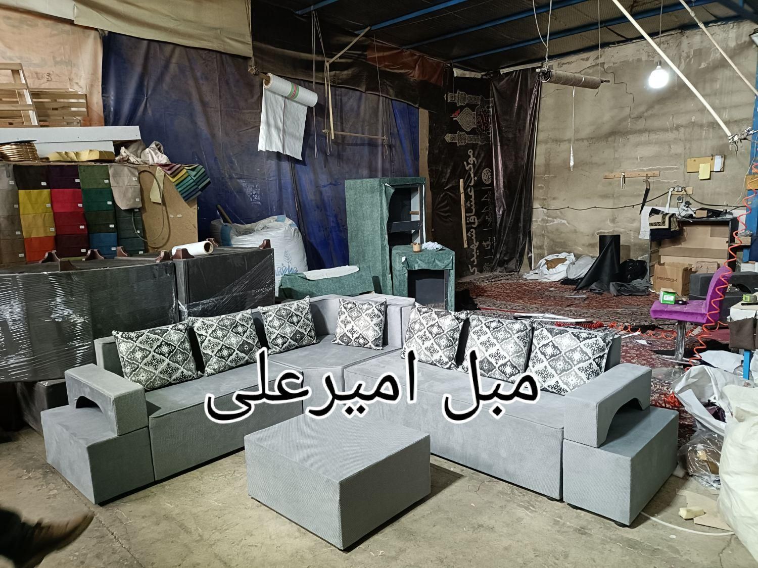 مبلمان مبل ال و راحتی طوسی مشکی|مبلمان خانگی و میز عسلی|تهران, شهرک شریفی|دیوار