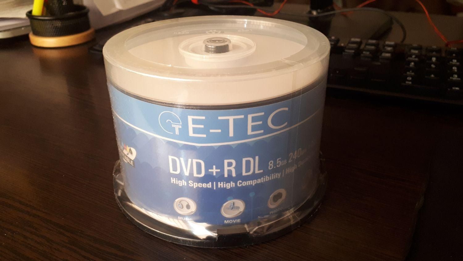 پک ۵۰ تایی DVD 9   E-TEK  8.5 GB|پخش‌کننده DVD و ویدیو|تهران, پیروزی|دیوار