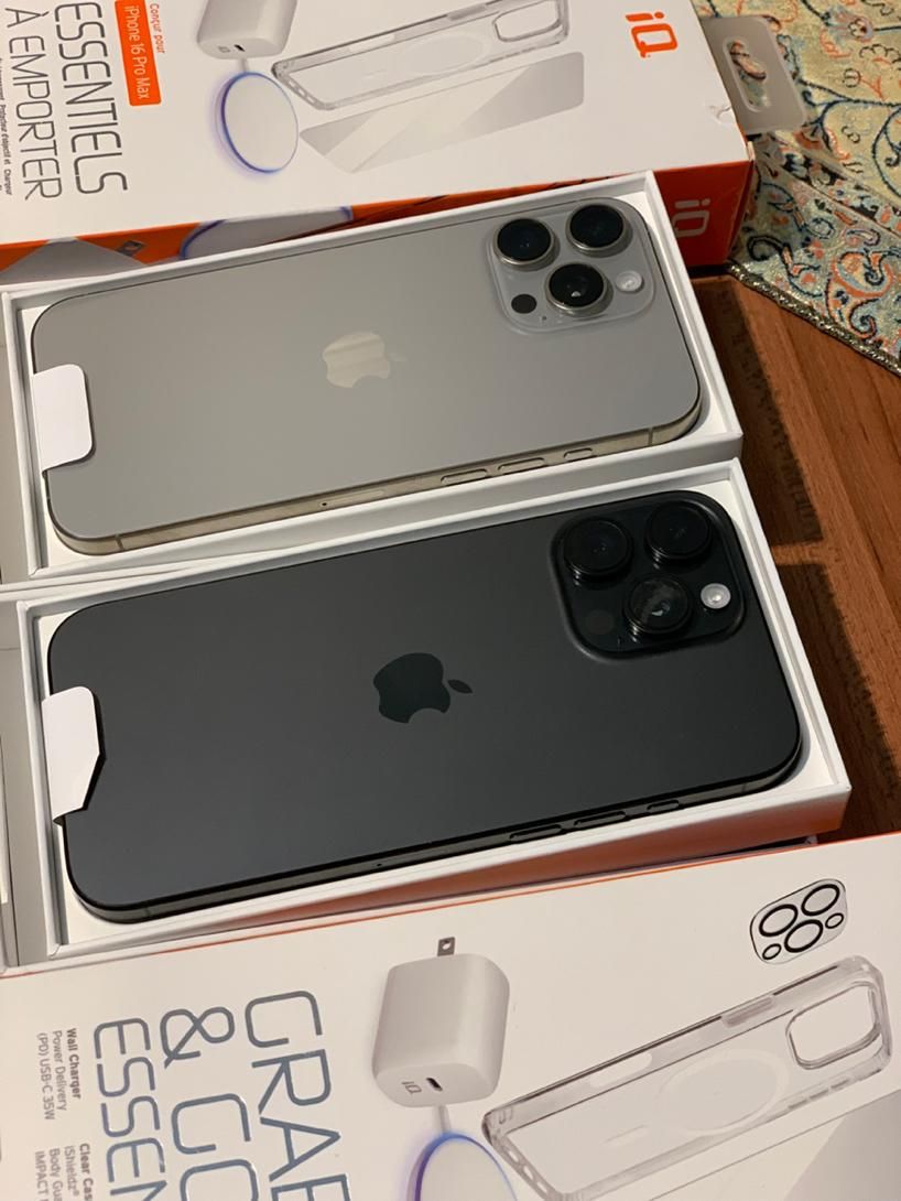 اپل iPhone 16 Pro Max با حافظهٔ ۲۵۶ گیگابایت|موبایل|تهران, جنت‌آباد شمالی|دیوار