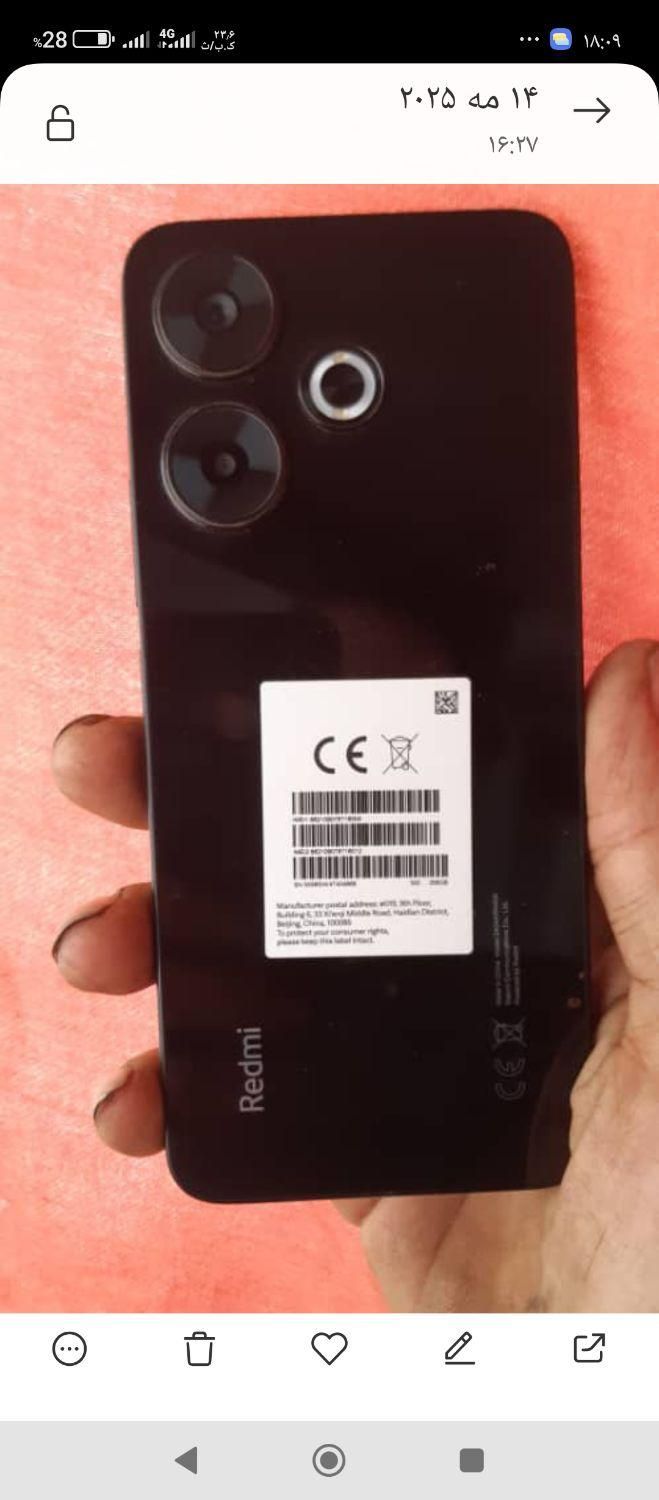 شیائومی Redmi Note 13 با حافظهٔ ۲۵۶ گیگابایت|موبایل|تهران, جنت‌آباد شمالی|دیوار