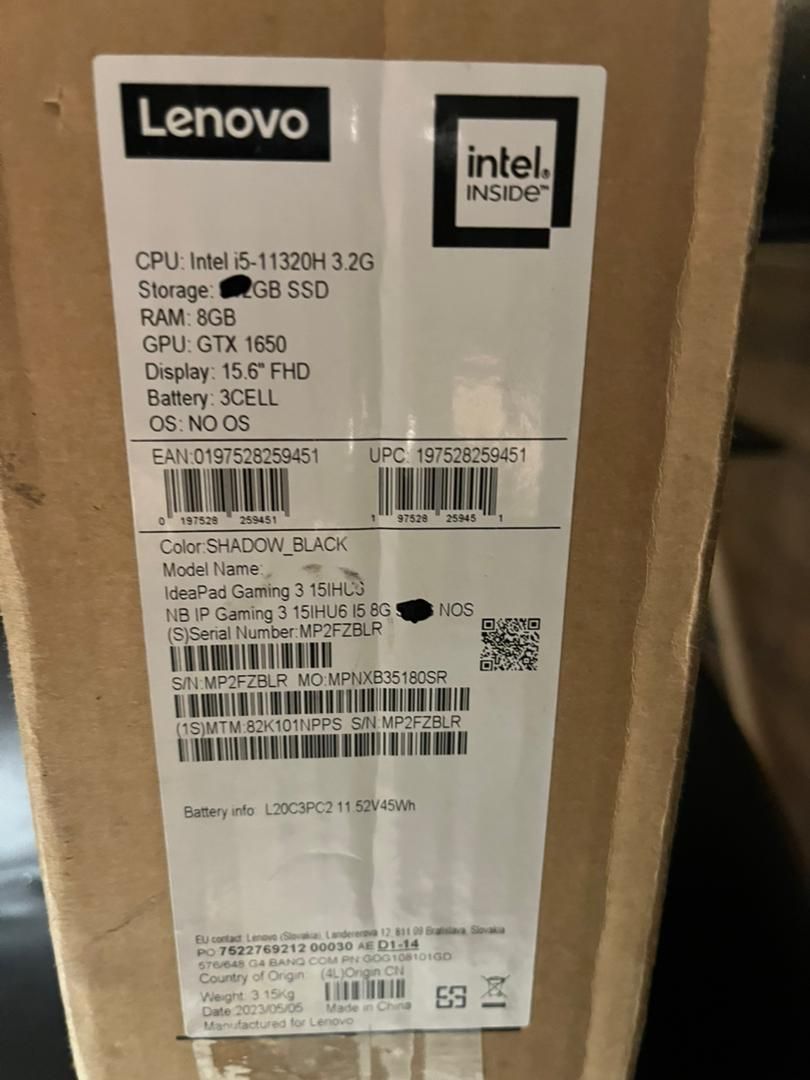 لپ تاپ Lenovo مدل Ideapad gaming 3|رایانه همراه|تهران, باغ فیض|دیوار