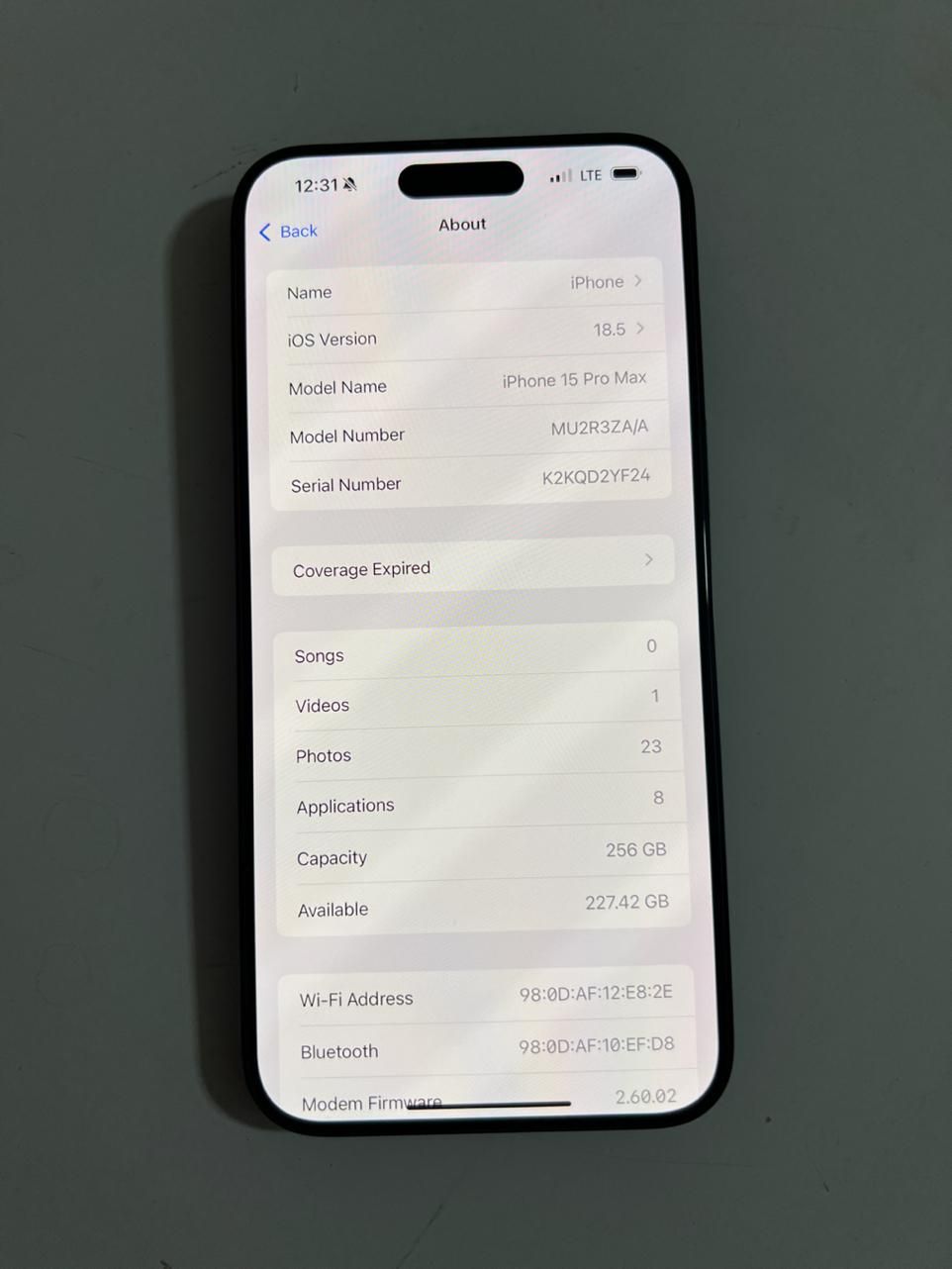 iPhone 15 pro max battery 99|موبایل|اصفهان, مرداویج|دیوار