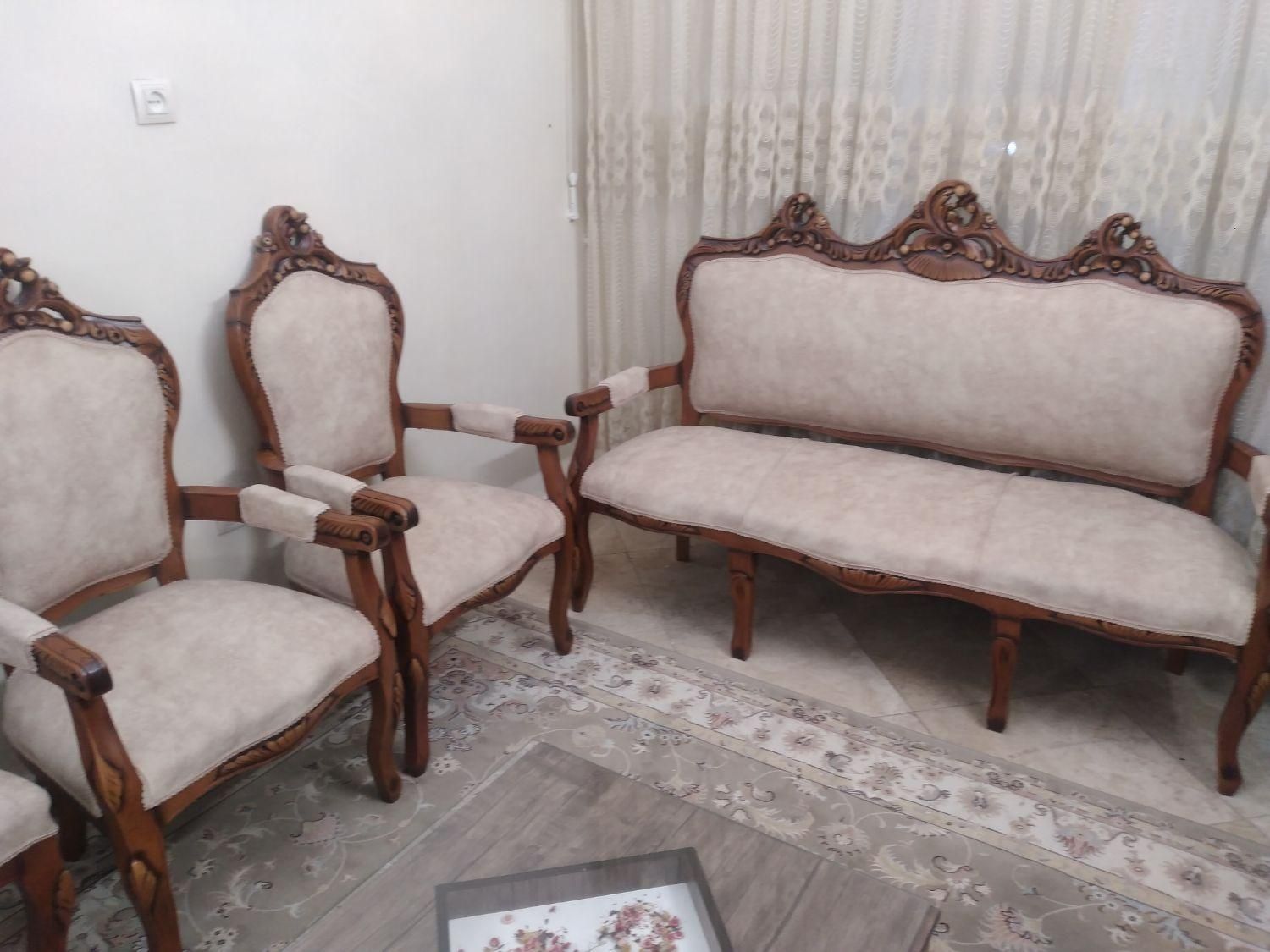 مبل نیمه استیل کلاسیک راحتی کمجا ۹ نفره|مبلمان خانگی و میز عسلی|تهران, زنجان|دیوار
