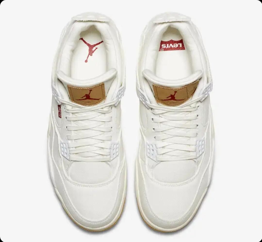 لیوایز ایر جردن ۴ سفید Levis Air Jordan 4 white|کیف، کفش، کمربند|تهران, بازار|دیوار