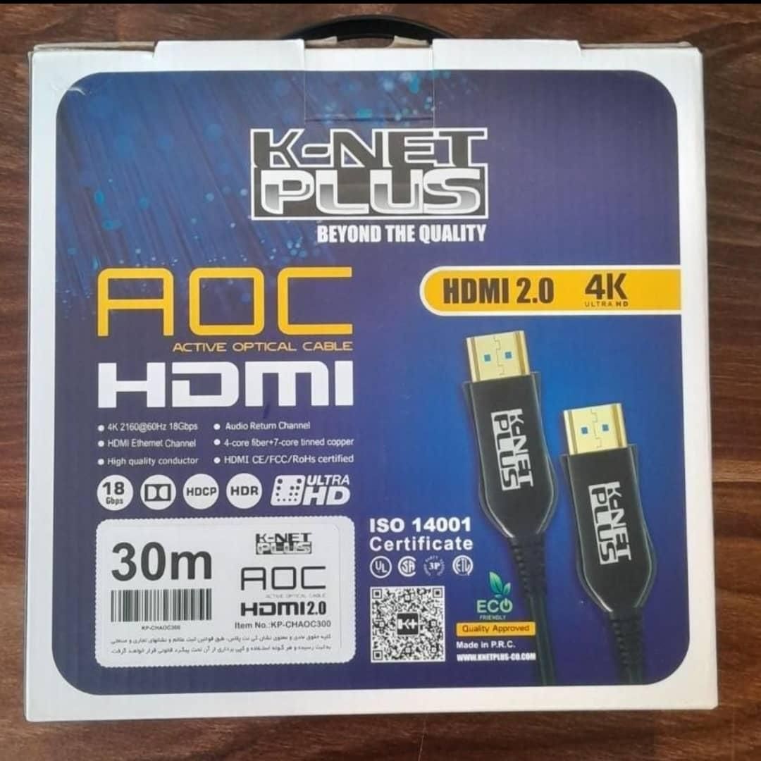 کابل HDMI فیبر نوری K Net Plus مدل AOC طول 30 متر|قطعات و لوازم جانبی رایانه|کرمانشاه, |دیوار