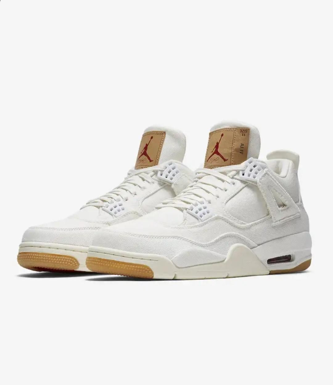 لیوایز ایر جردن ۴ سفید Levis Air Jordan 4 white|کیف، کفش، کمربند|تهران, بازار|دیوار