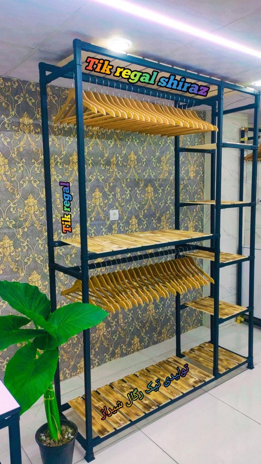دکور لباس/قفسه رگال جا لباسی/استند/طبقه چوب ویترین|فروشگاه و مغازه|شیراز, دباغ خانه|دیوار