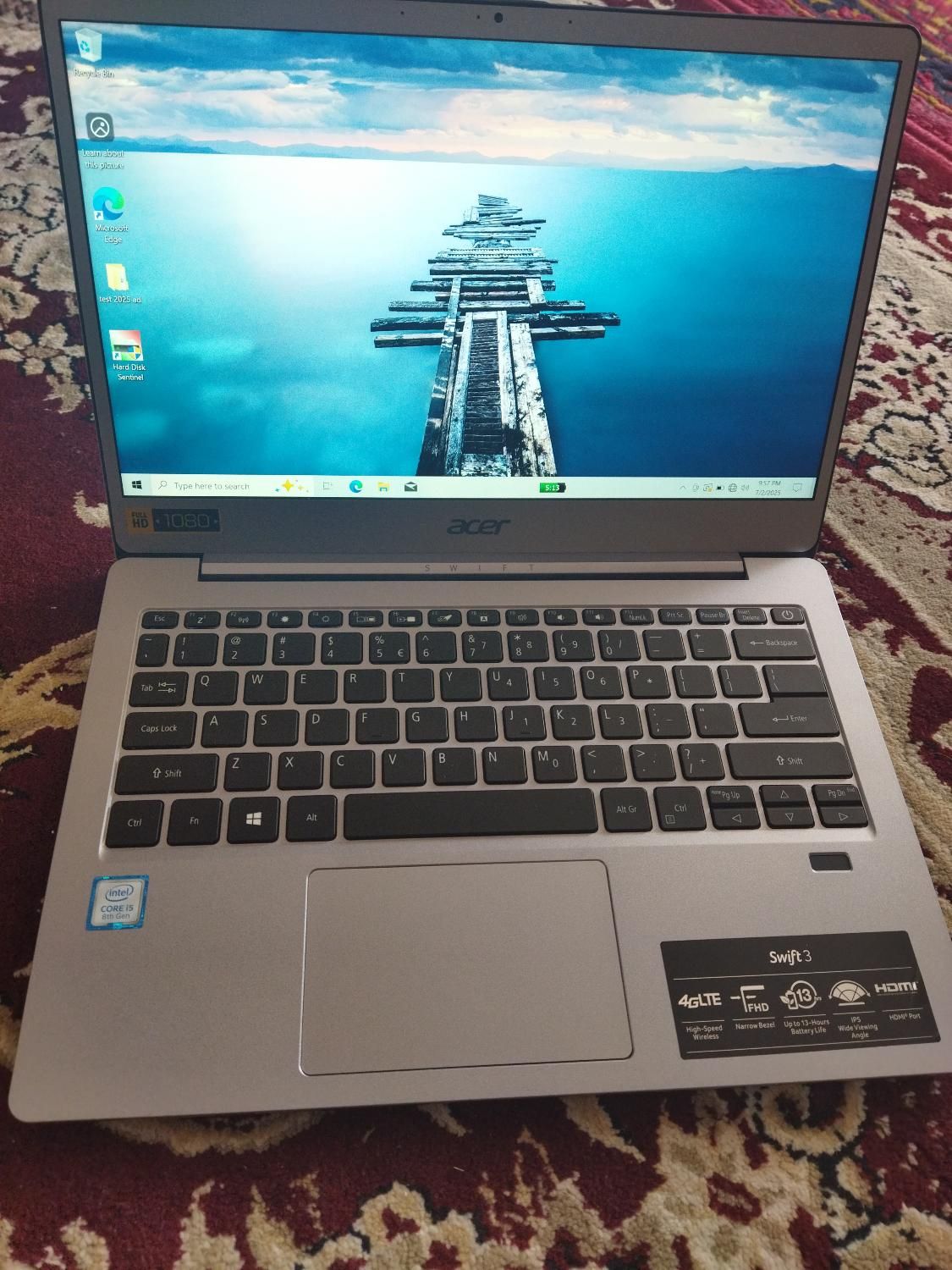 لپ تاپ تمیز acer مدل زیبای swift3 با پردازنده نسل۸|رایانه همراه|جهرم, |دیوار
