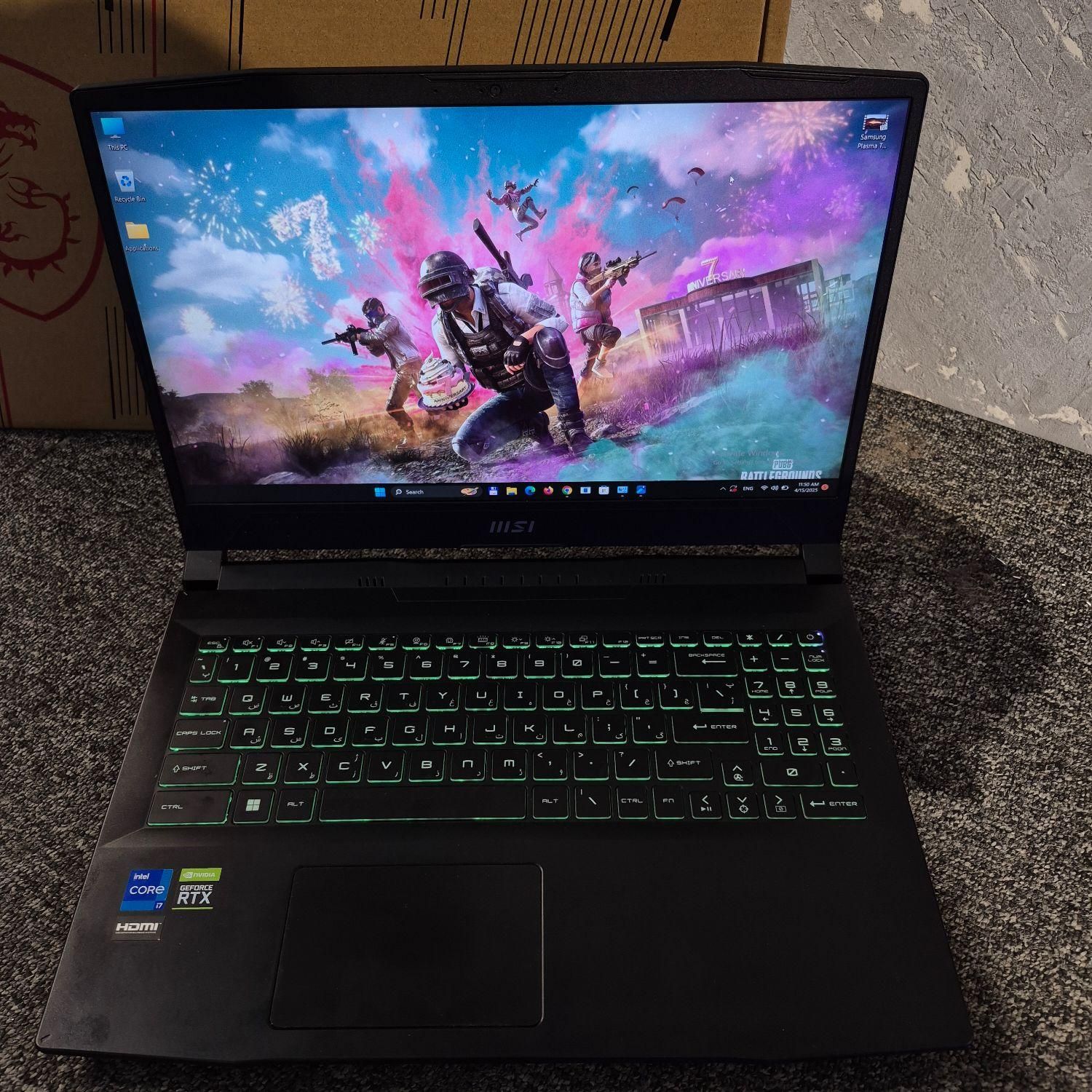 لپتاپ گیمینگ اپن باکس MSI core i7 گرافیکRTX رمDDR5|رایانه همراه|تهران, میرداماد|دیوار