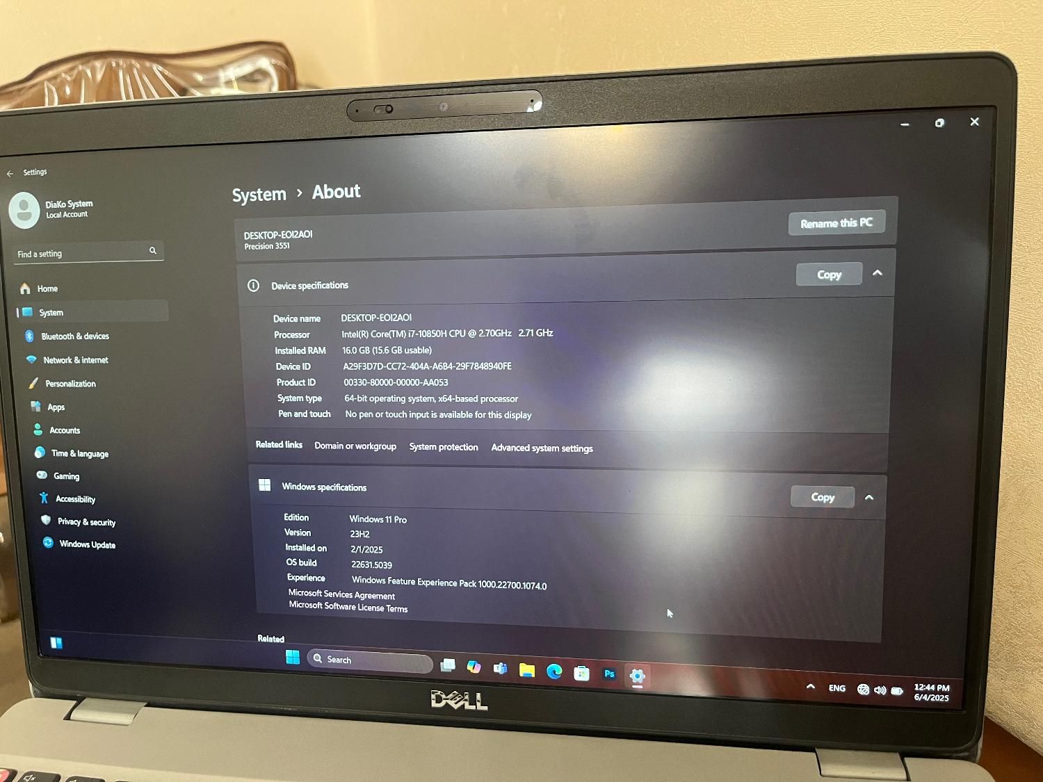 لپتاپ dell 3551|رایانه همراه|تهران, امیریه|دیوار