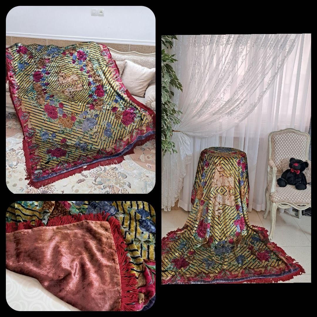 رومیزی یا روتختی بزرگ مخمل قدیمی با ارسال رایگان|صنایع دستی و سایر لوازم تزئینی|ساری, |دیوار