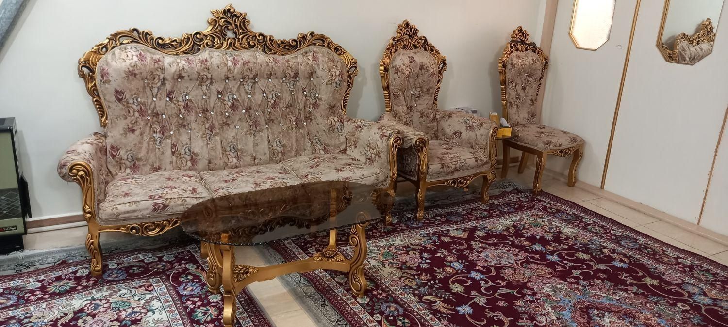 مبل9نفره با میزعسلی و جلومبلی|مبلمان خانگی و میز عسلی|گلستان (تهران), |دیوار