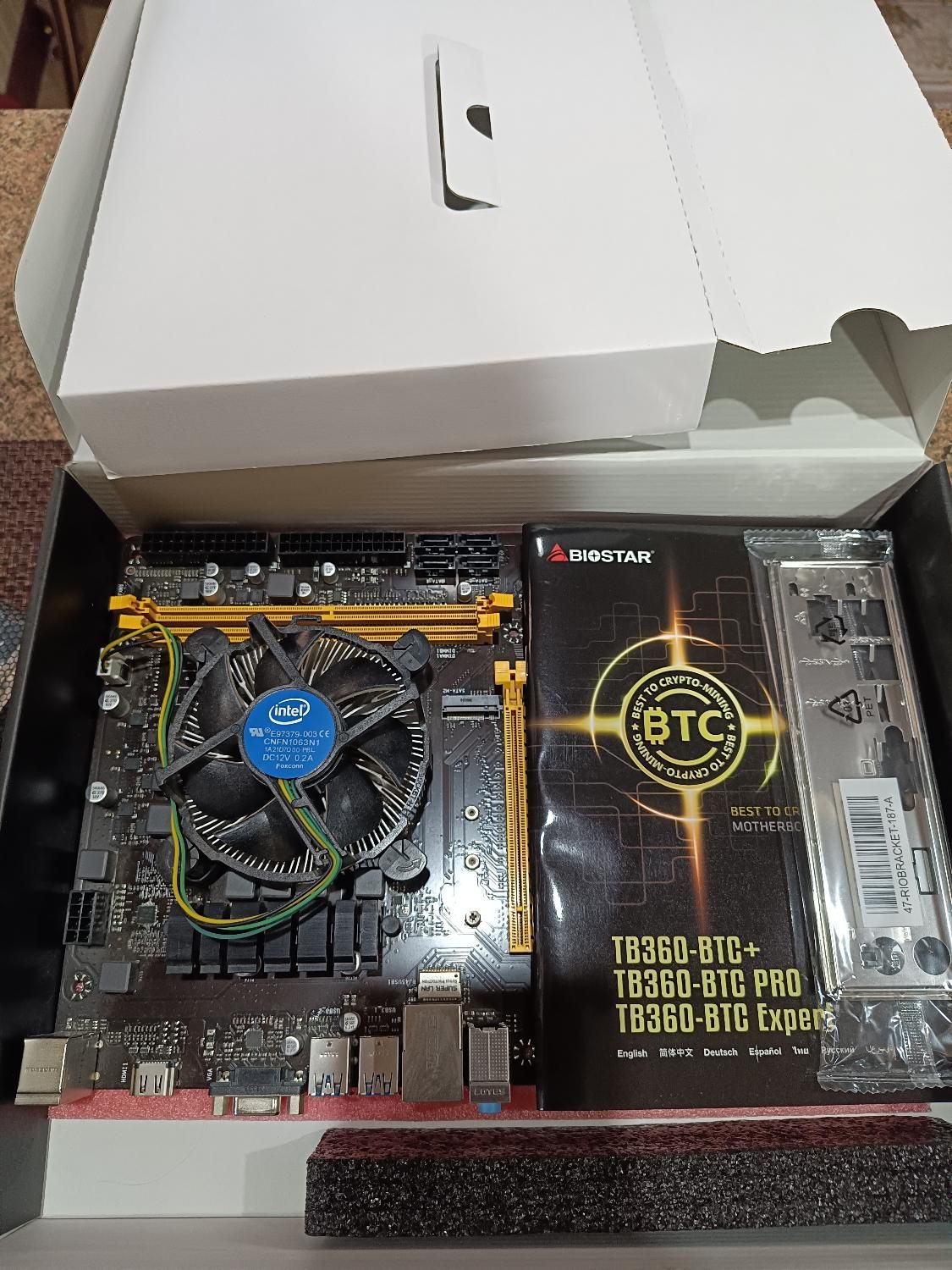 مادربرد TB360-BTC PRO BIOSTAR بهمراه cpu g5620|قطعات و لوازم جانبی رایانه|تهران, یوسف‌آباد|دیوار