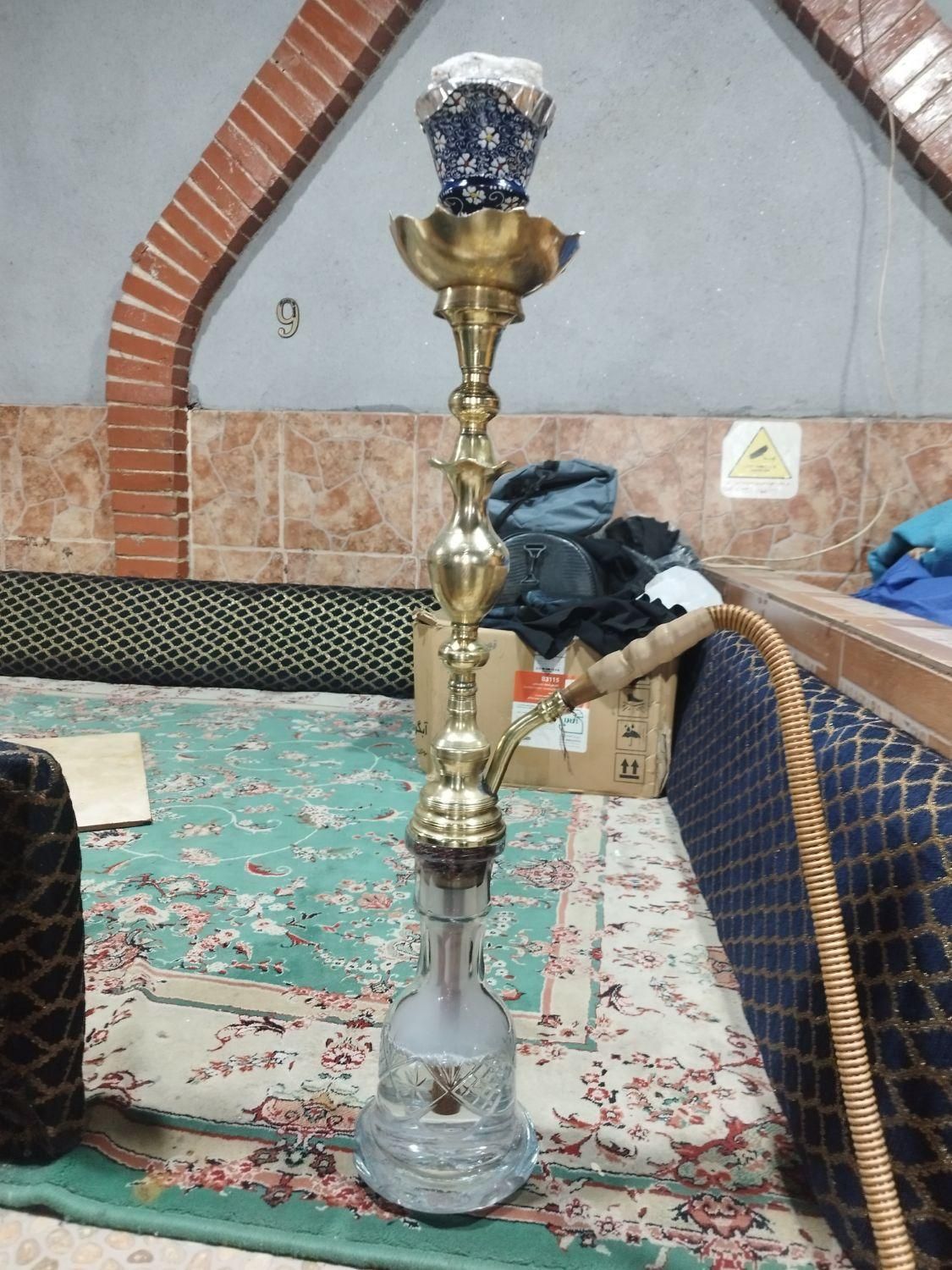 قلیان برنجی قدیمی هشت ساله دوسیب|کلکسیون و سرگرمی|تهران, زمزم|دیوار