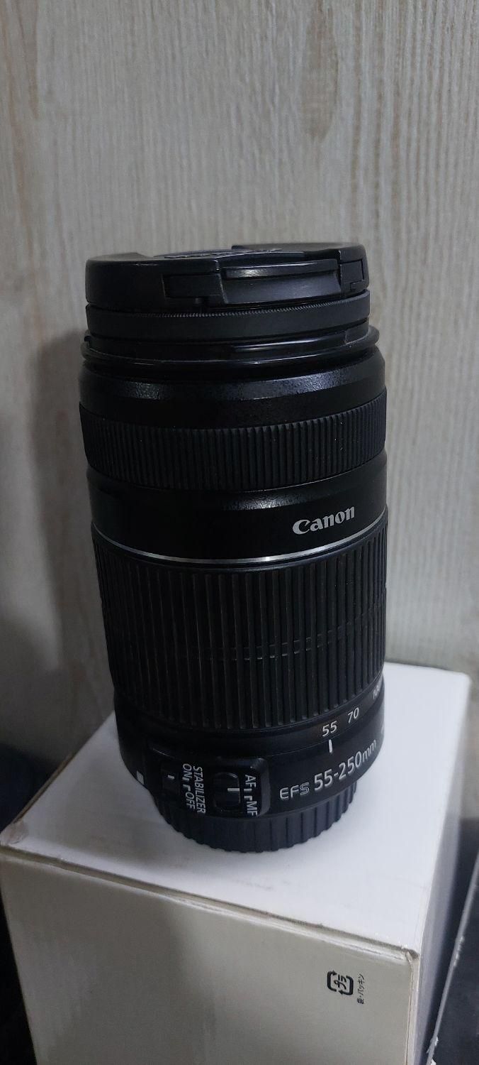 لنز ۵۵-۲۵۰ کنون canon|دوربین عکاسی و فیلم‌برداری|تهران, دروازه شمیران|دیوار