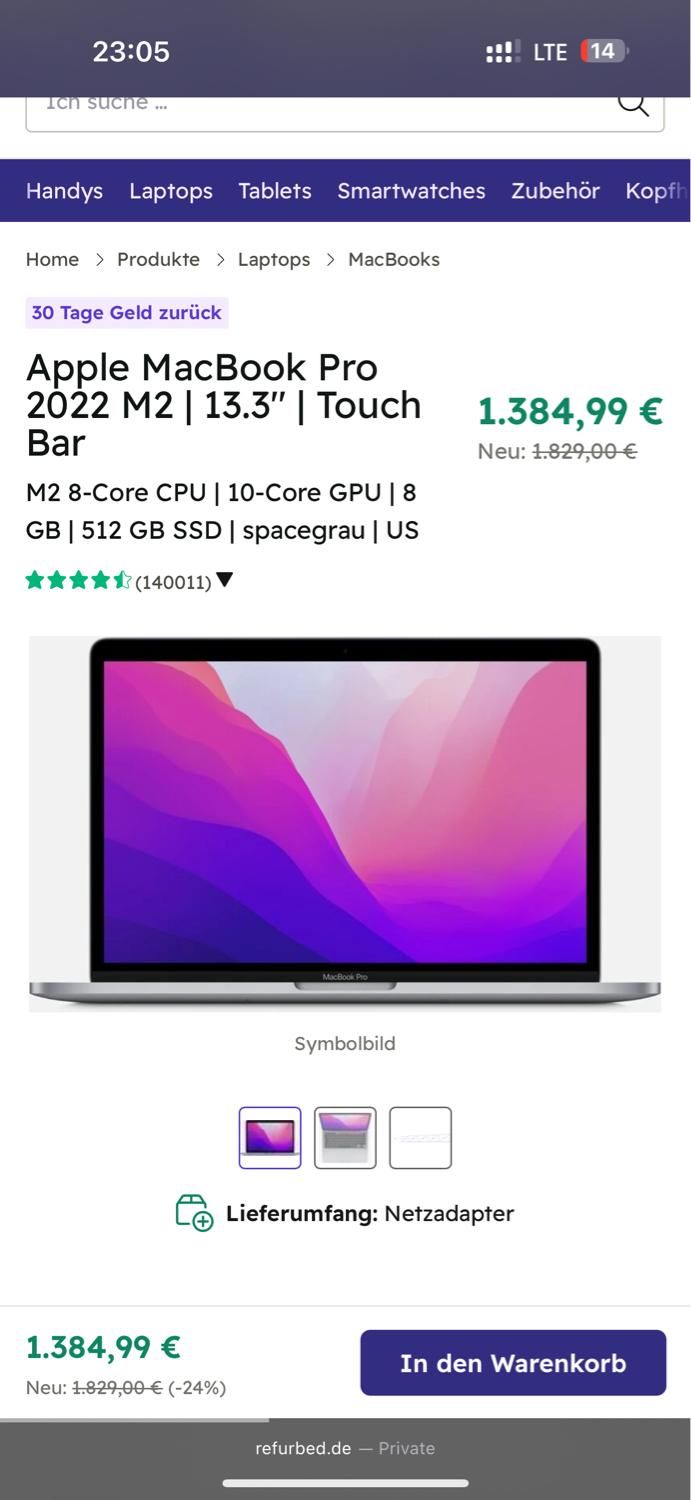 MacBook Pro M2 2022 MNEJ3 8/512 LLA|رایانه همراه|تهران, دزاشیب|دیوار
