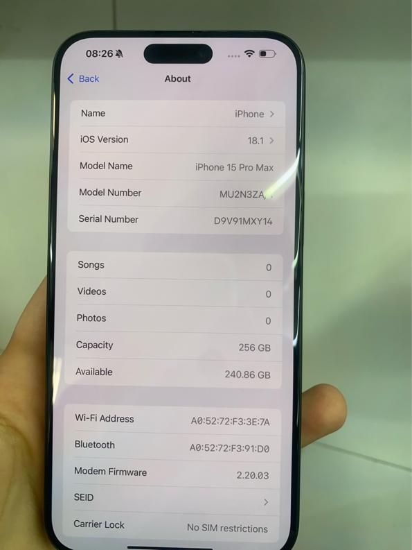 iphone 15promax zaa 256g سالم تر تمیز پک اصلی به|موبایل|تهران, آبشار تهران|دیوار