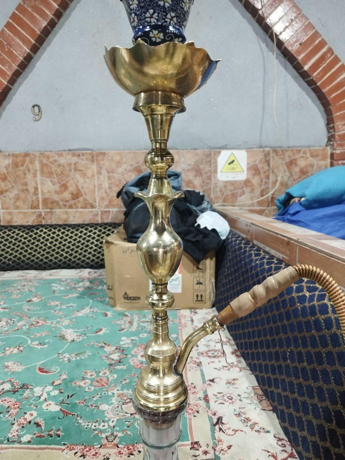 قلیان برنجی قدیمی هشت ساله دوسیب|کلکسیون و سرگرمی|تهران, زمزم|دیوار