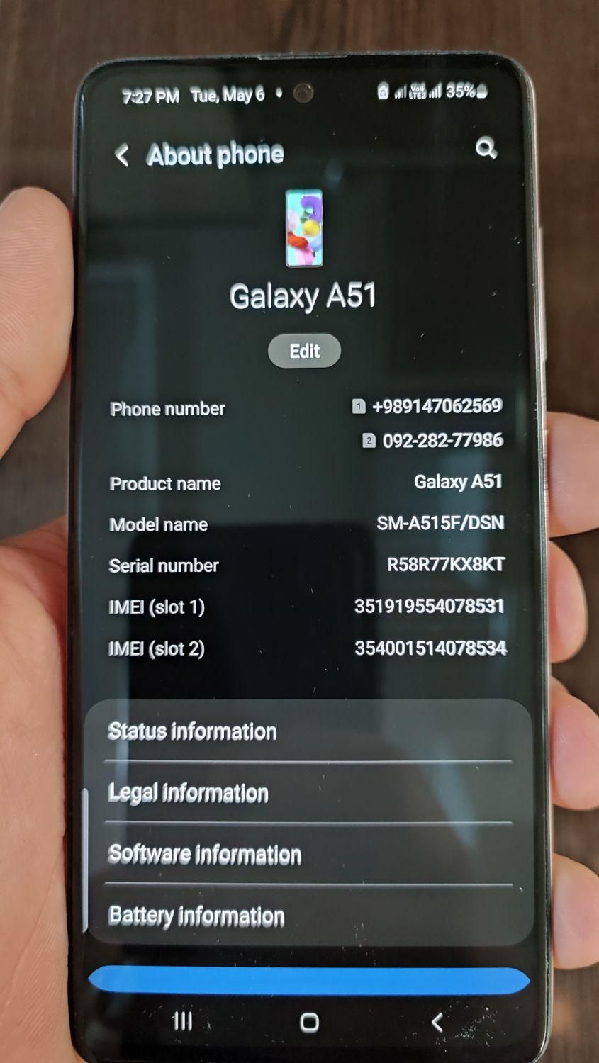 سامسونگ Galaxy A51 با حافظهٔ ۱۲۸ گیگابایت|موبایل|تهران, چیتگر|دیوار