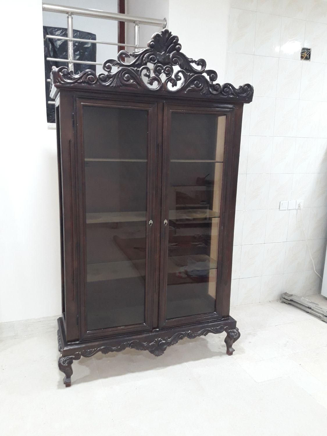 بوفه تمیز تمام چوب|بوفه، ویترین، کنسول|مینودشت, |دیوار