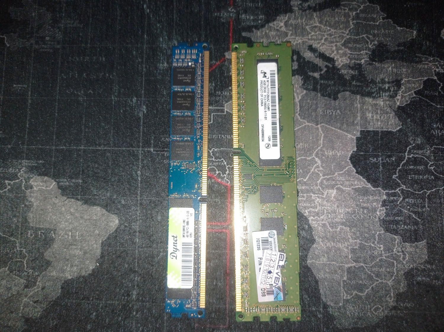 رم 4 گیگ ddr3 کامپیوتر 2 عدد|قطعات و لوازم جانبی رایانه|کرمانشاه, |دیوار